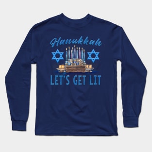 Hanukkah - Let's Get Lit Long Sleeve T-Shirt